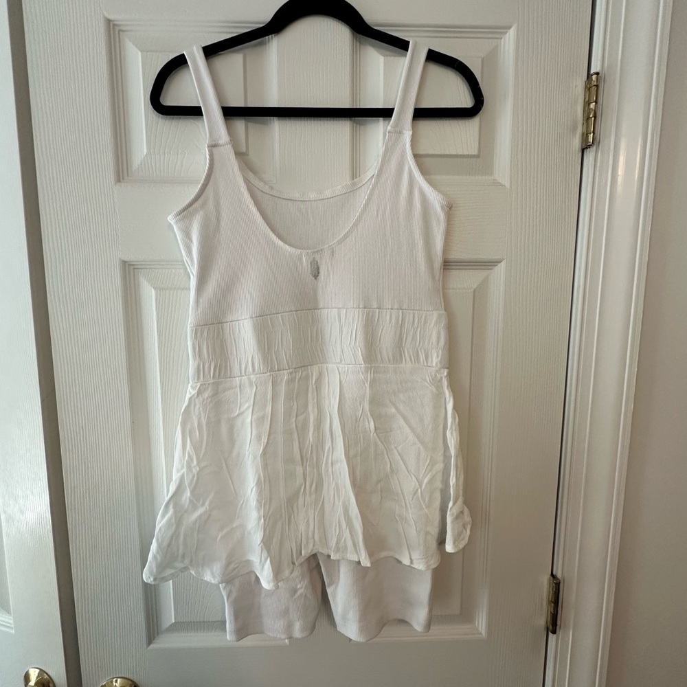 Free People Movement White Full Court Skortsie Dress View 3